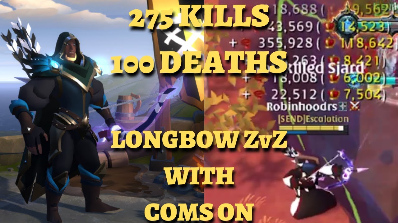 6 Minutes of Chaos - Escalation vs Intercontinental Bajers - COM's ON! - Longbow ZvZ - Albion Online