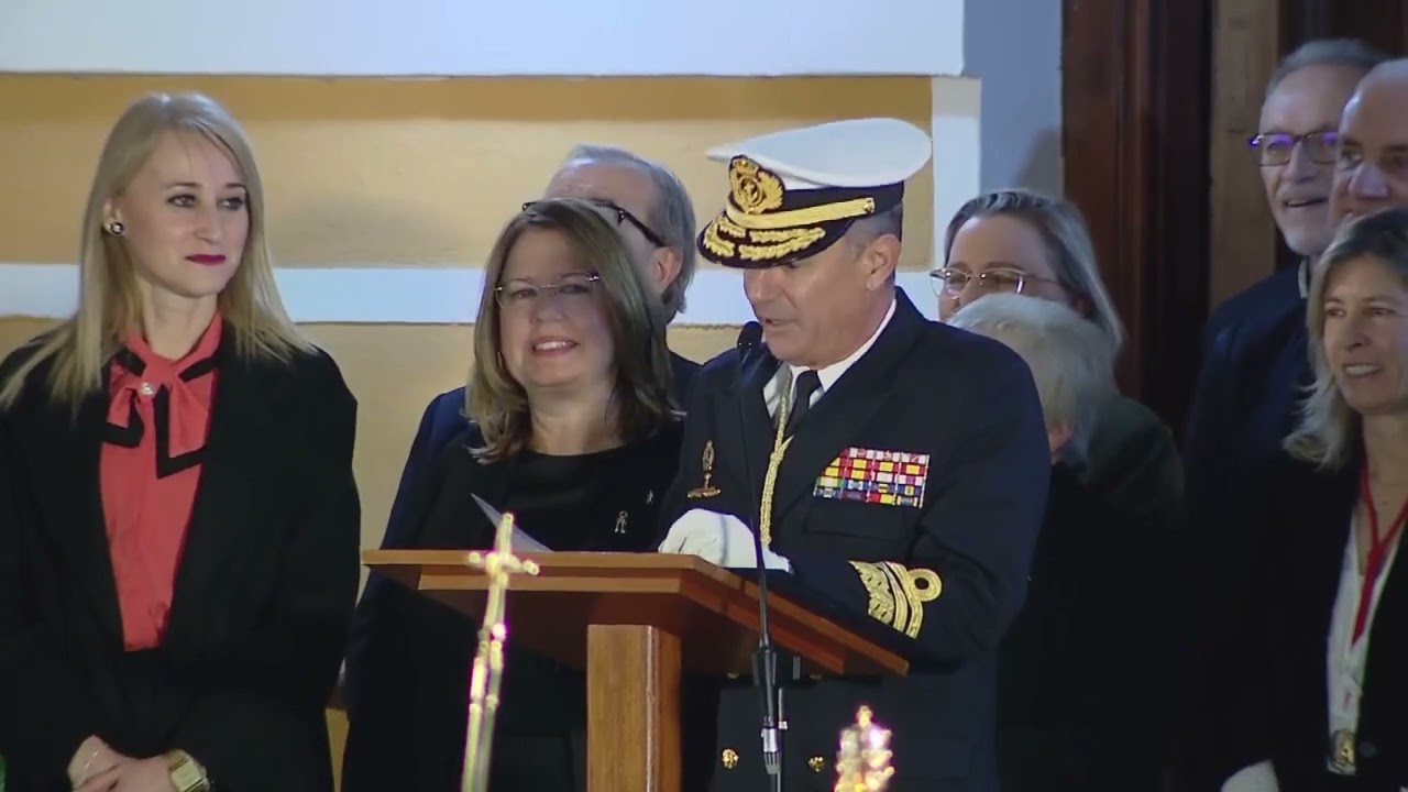 Permiso del Almirante a san pedro para salir del Arsenal.2024 Martes Santo Cartagena.