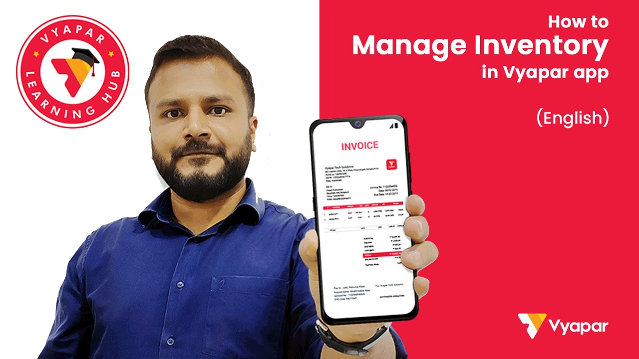 How to manage inventory in Vyapar app II Mobile II English