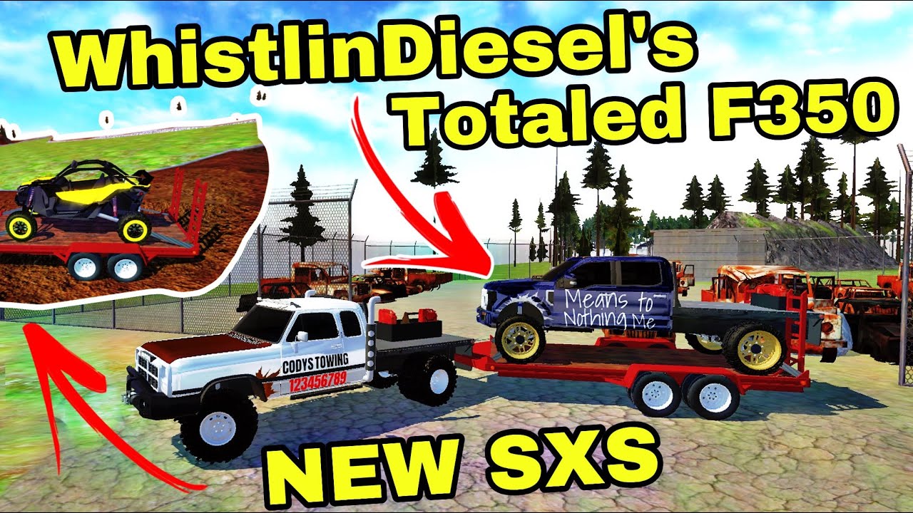 Offroad outlaws Hauling *WhistlinDiesel's* TRUCK to the Junkyard & POLICE CHASE... (New SXS)