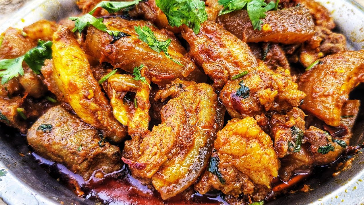 Pork Curry Cooking and eating || How to Make Pork Curry || Village Style ||  Village Food