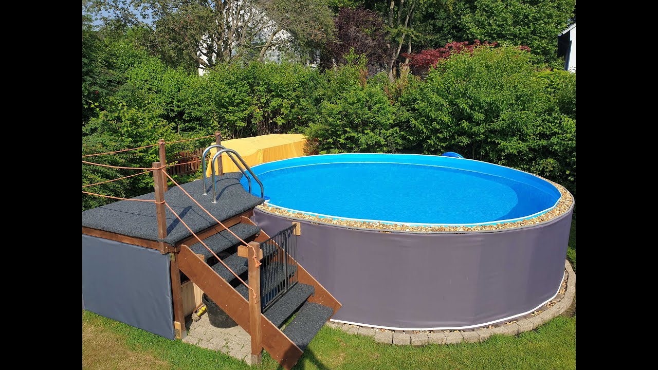 Poolbau aus Paletten