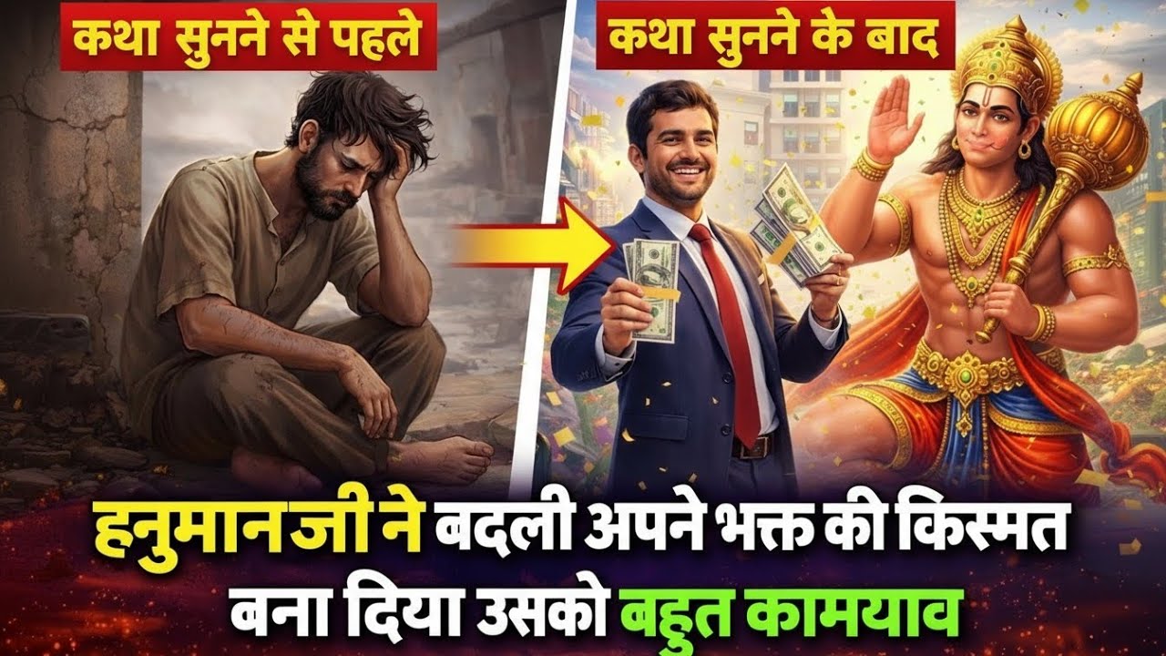  रात को गलती से हनुमानजी की यह कथा सुन ली और आज वह हमेशा मेरे साथ रहते है । #hanumanchalisa #khatha 