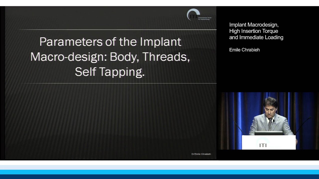 Implant Macrodesign, High Insertion Torque and Immediate Loading | Emile Chrabieh