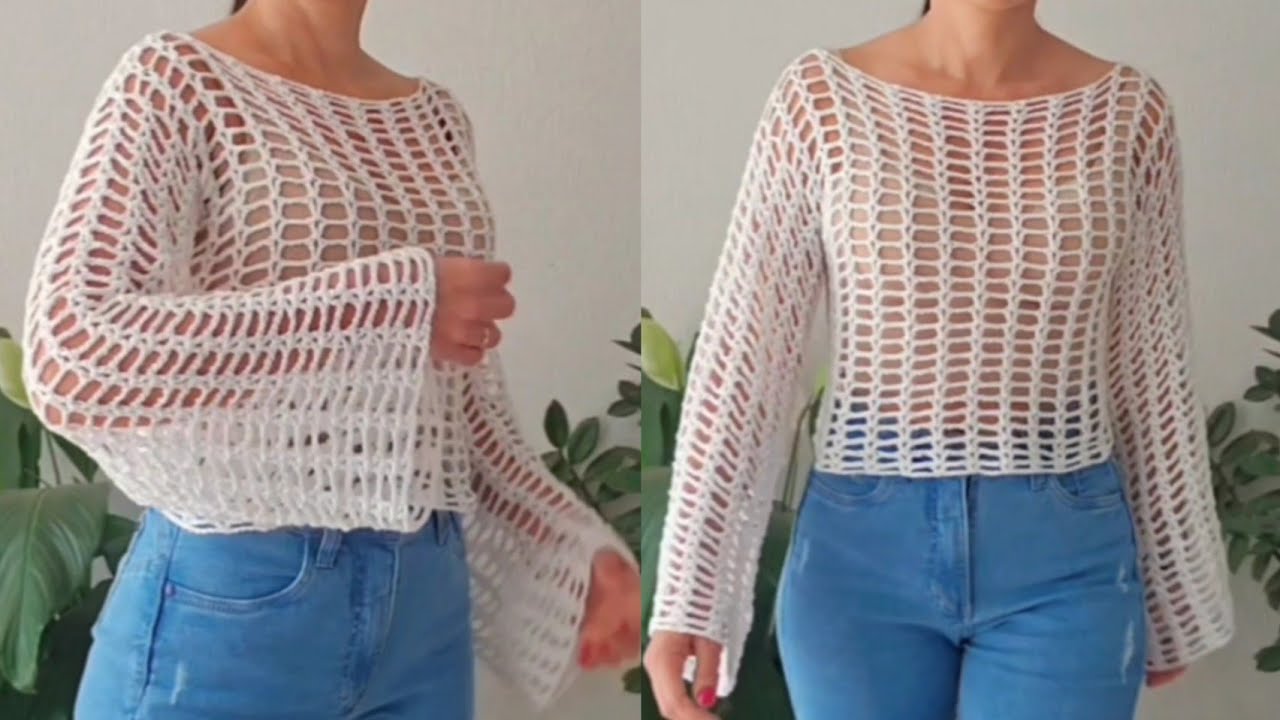 Blusa de crochê fácil, para fazer rápido e vender muito#crochet 