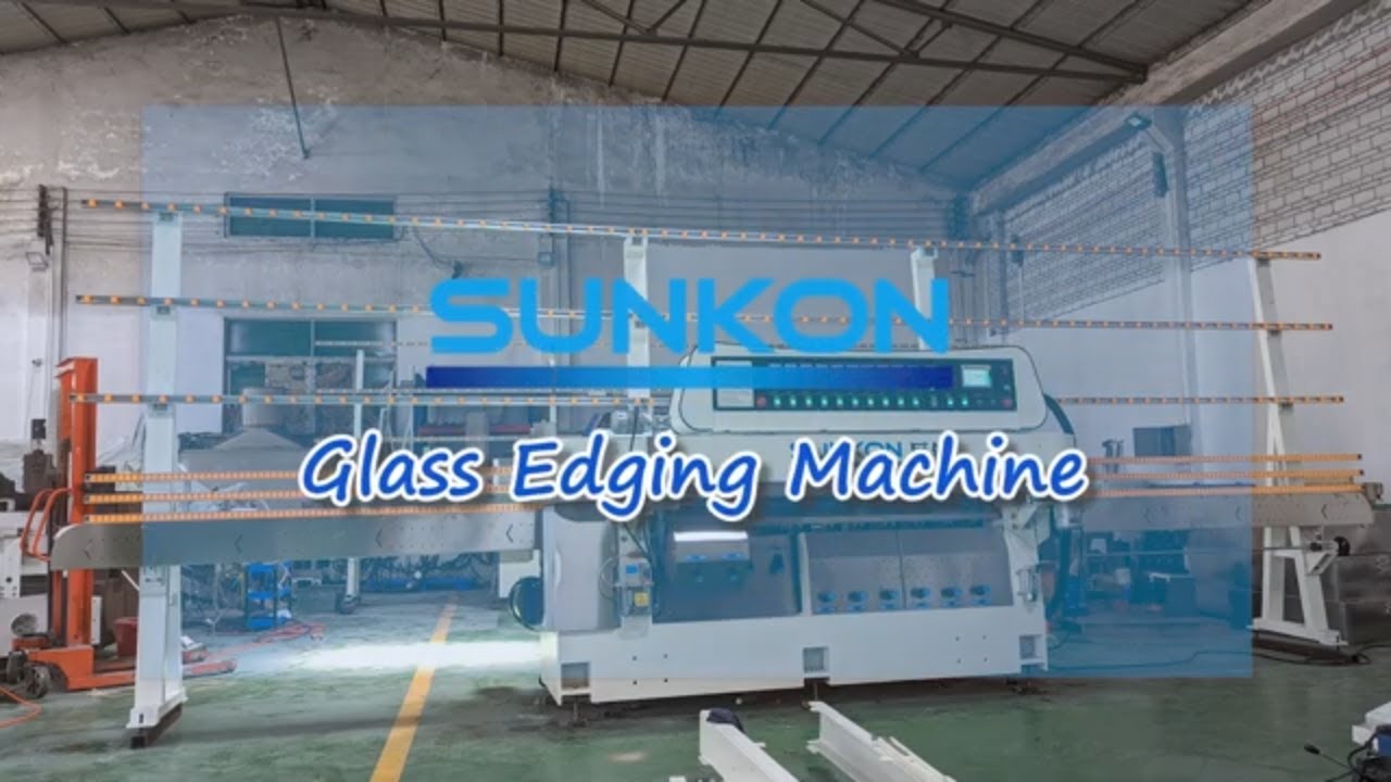 Ball Bearing Glass Straight-Line Edging Machine Test | Sunkon Glass Machinery
