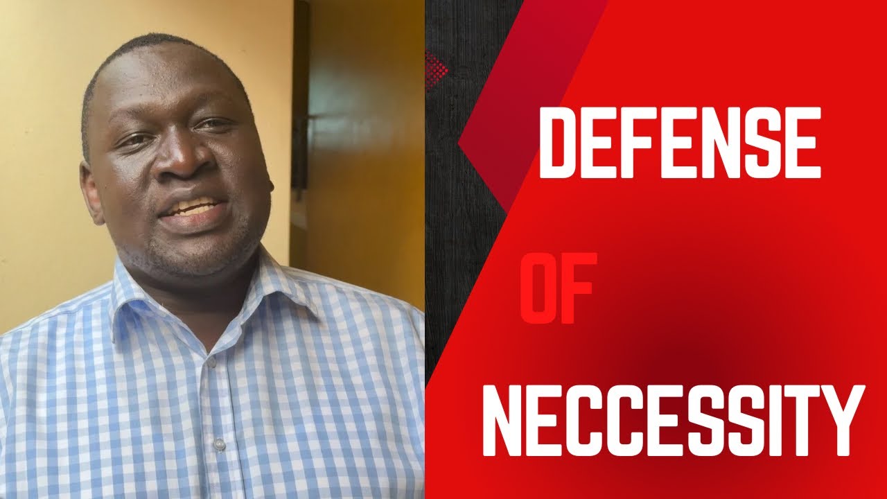 Criminal law 1.Defense of necessity.