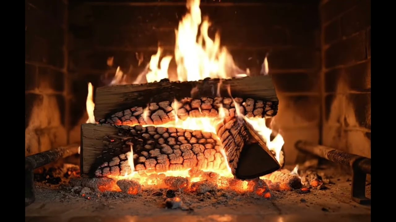 مدفأة حطب هادئة لأجواء شتوية دافئة 🔥 | Cozy Fireplace Ambience