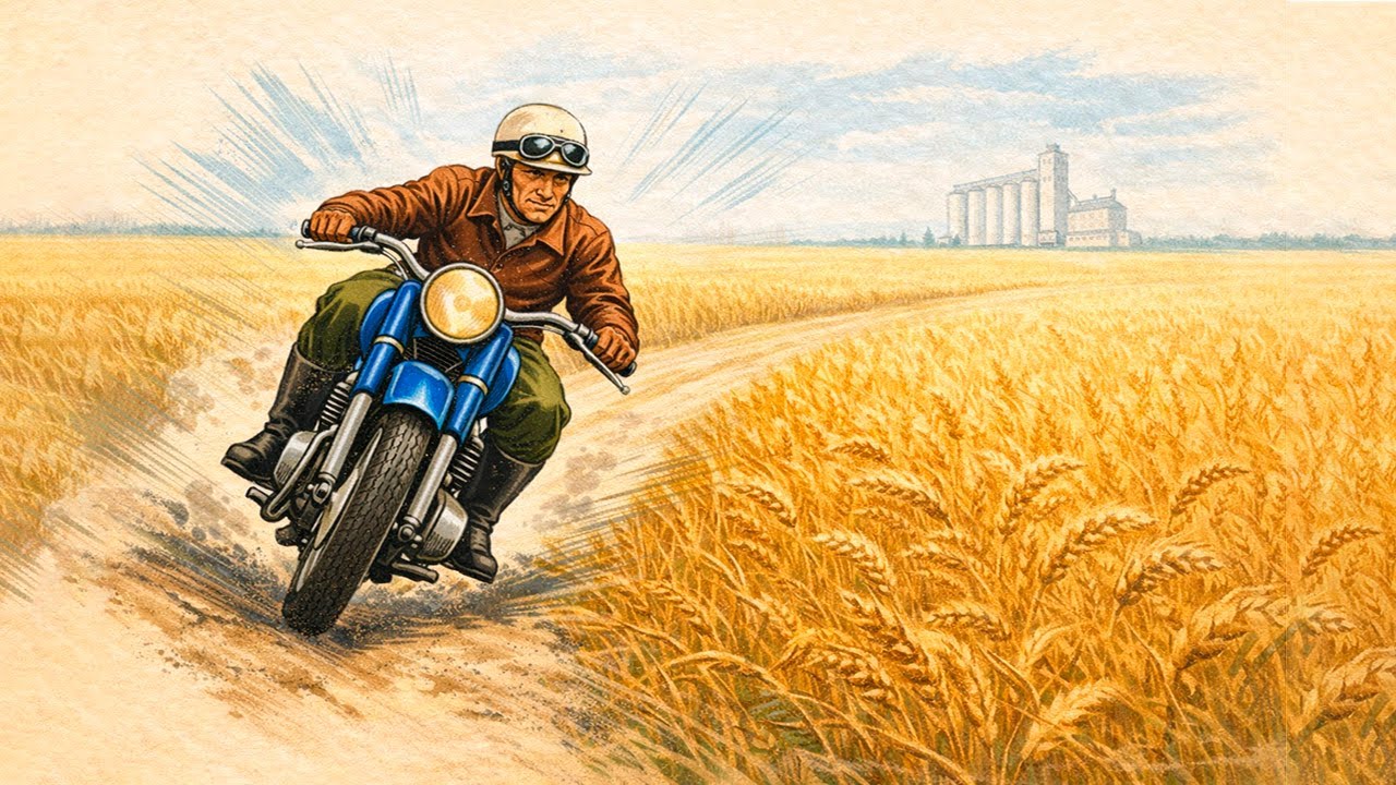 ИЖ-56 (ИЖ Планета) – покатушки по полям на закате