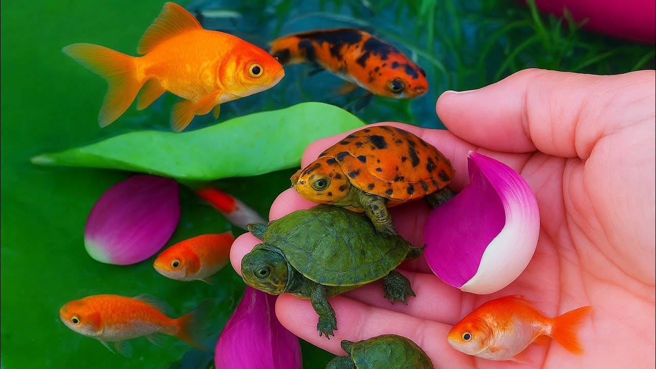 Unbelievable Real Catch Fish in the Fields | Ornamental Turtle, Carp, Guppy, Eel, Goldfish, Koi