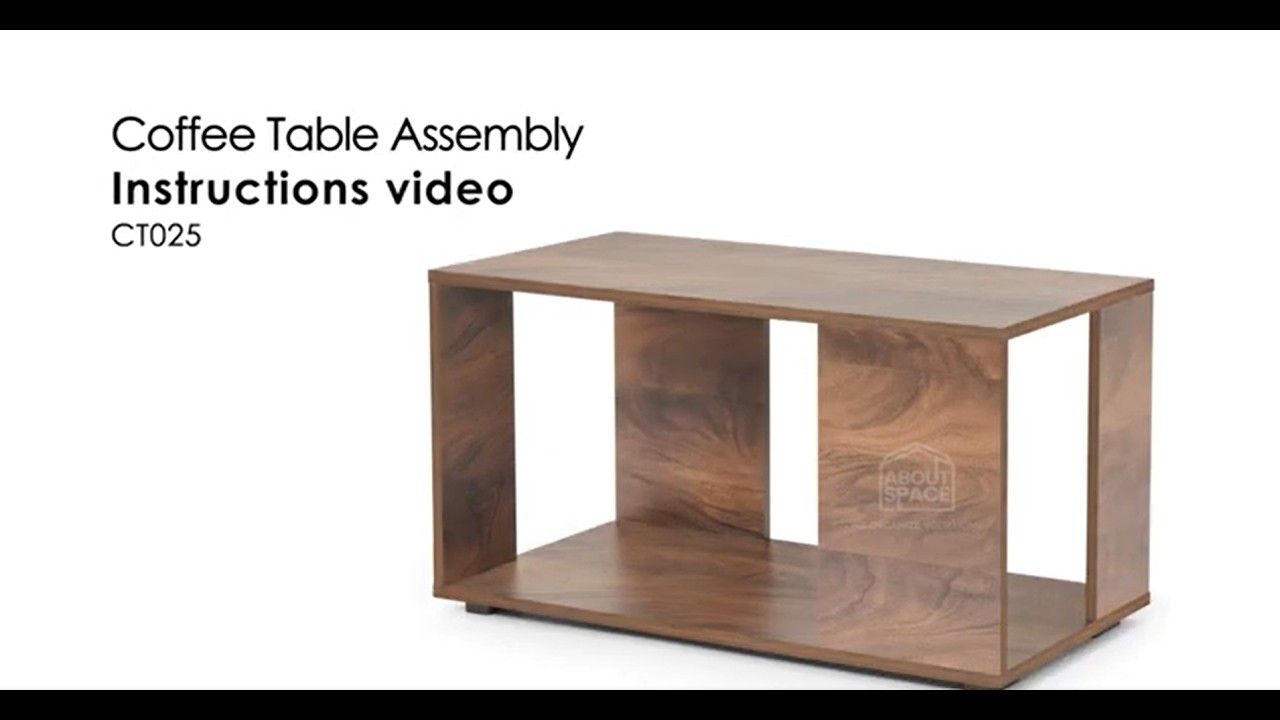 Portable Wooden Centre Table with Storage & Open Rack - Assembly Video