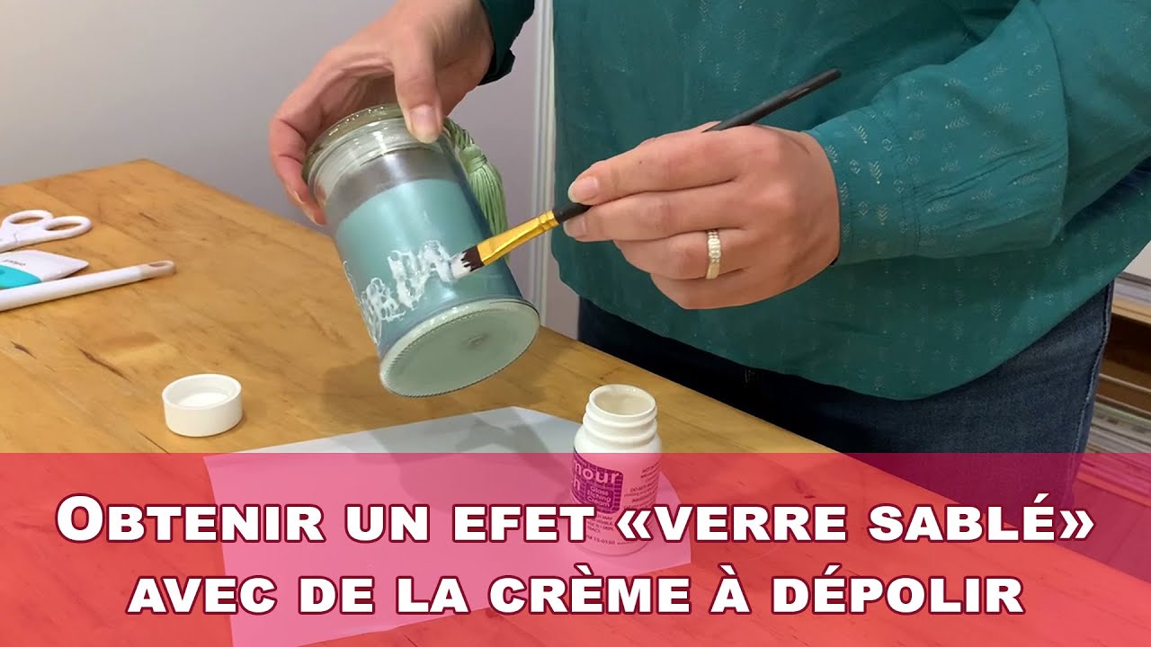 Comment utiliser la crème à dépolir le verre pour un effet 