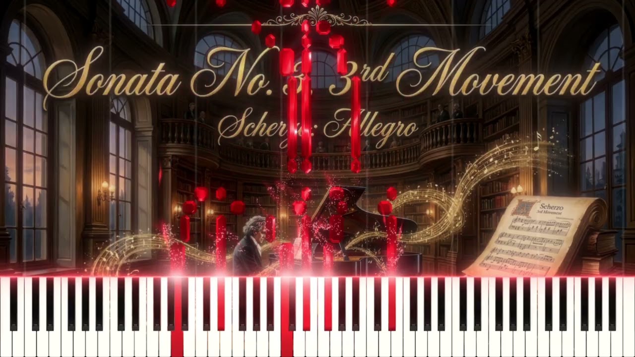 Beethoven: Piano Sonata No. 3 in C Major, II. Adagio (Piano Tutorial & MIDI) | The NoteDrop