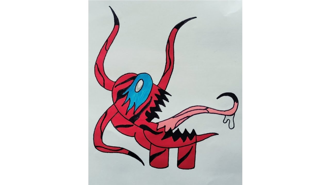 Easy Drawing of a Carnage Impostor from Among Us || How to Draw a Impostor || Kid's Drawing ||