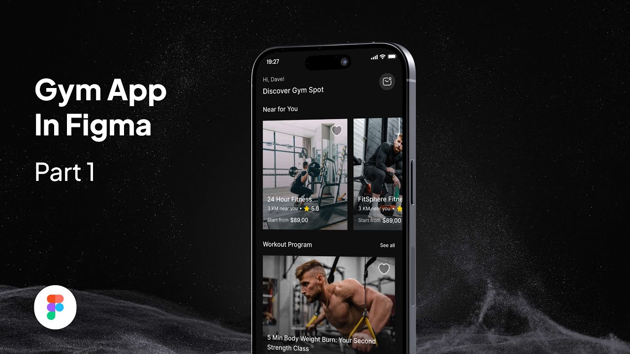 GYM App Design in Figma | Figma Tutorial | Part One