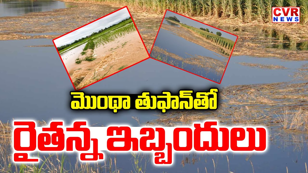 Heavy Rains Effects To Farmers | Montha Cyclone Effects Telangana | CVR News