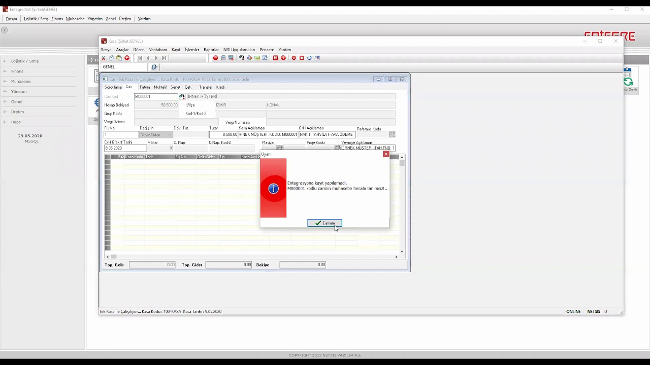 6 Netsis Kasa Modülü