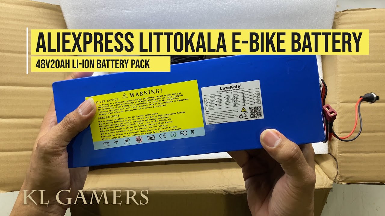 LittoKala ebike battery 48V20ah 21700 High Quality Li-ion Battery Pack AliExpress Unboxing