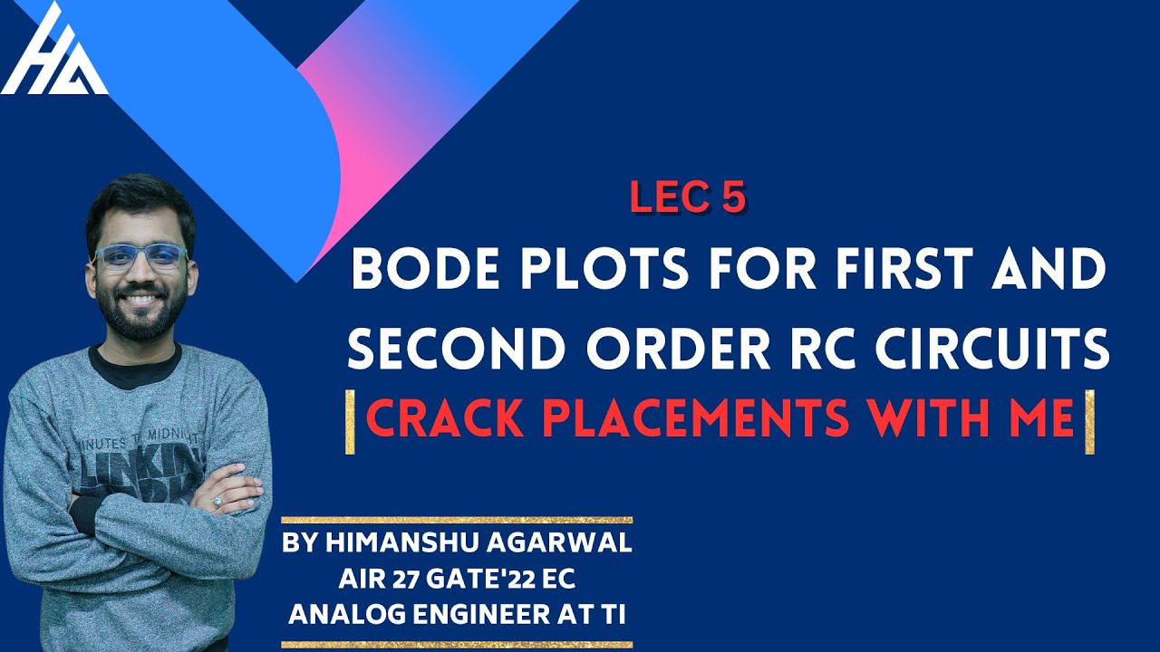 Bode Plots for First and Second order RC Circuits || Crack Interview with Me