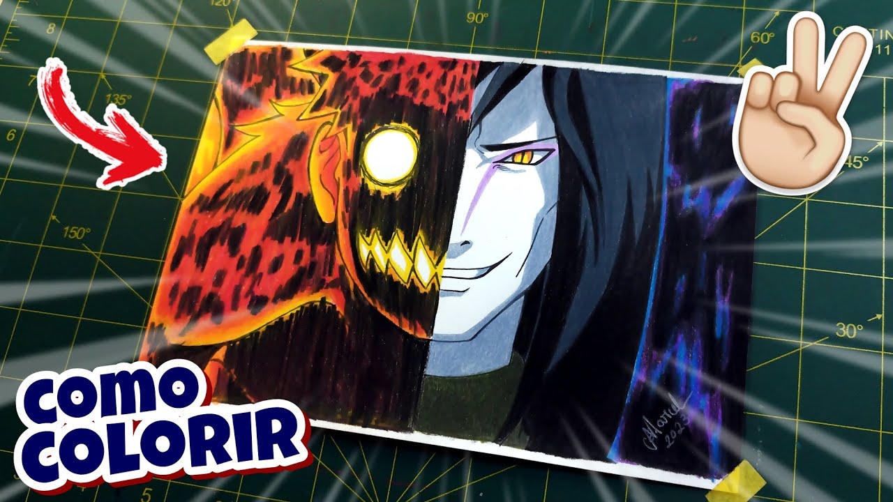 Como desenhar o Naruto x Orochimaru passo a passo completo #2