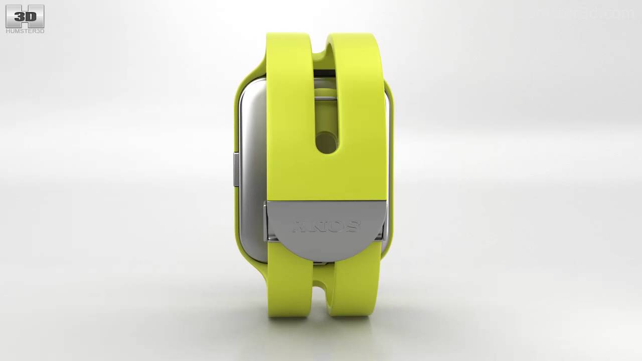 Sony SmartWatch 3 SWR50 Yellow 3D model by 3DModels.org