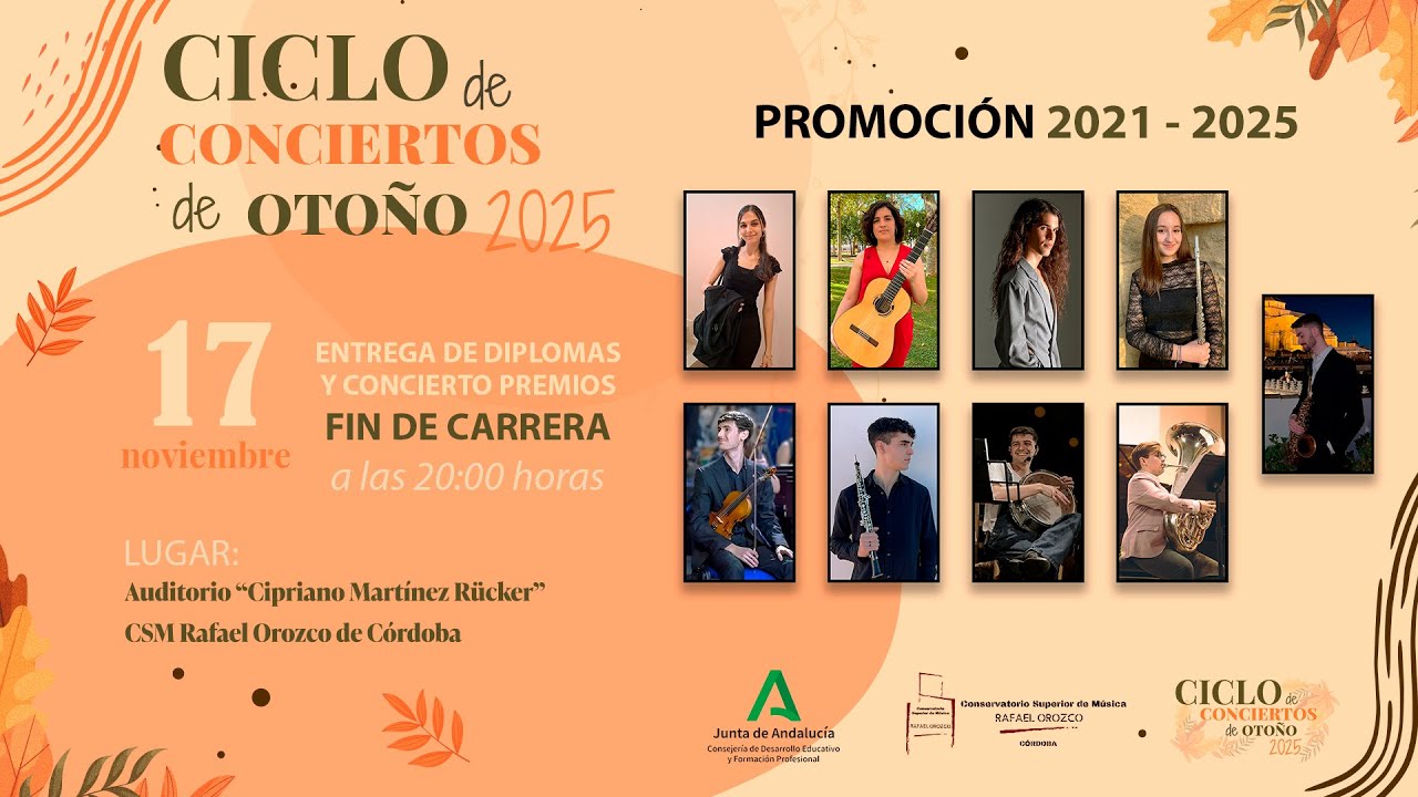 Ciclo de conciertos de otoño 2025  - Premios Fin de Carrera