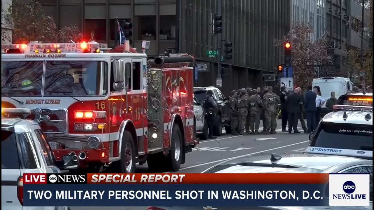 LIVE: 2 uniformed military personnel shot near White House l ABC News Special Report
