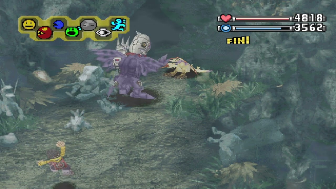 Digimon World PS1 - MetalGreymon VS Kokatorimon