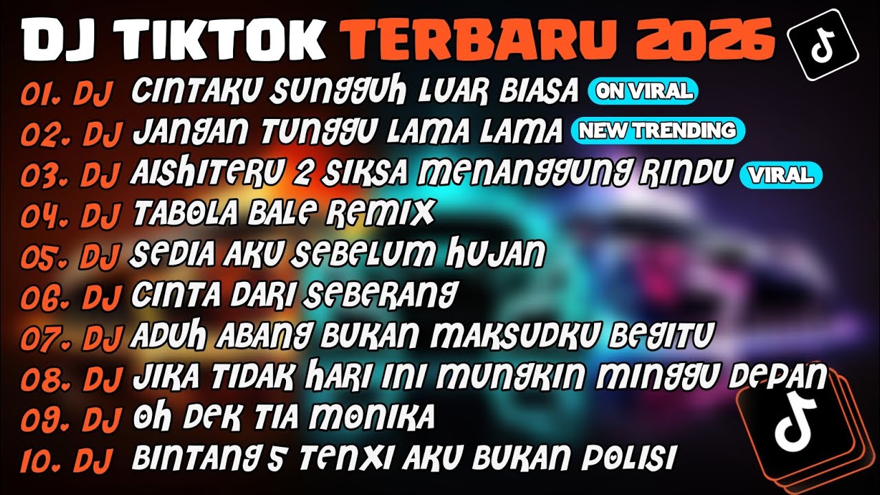 DJ TIKTOK TERBARU 2026🎵DJ CINTAKU SUNGGUH LUAR BIASA🎵DJ JANGAN TUNGGU LAMA LAMA🎵 FULL ALBUM