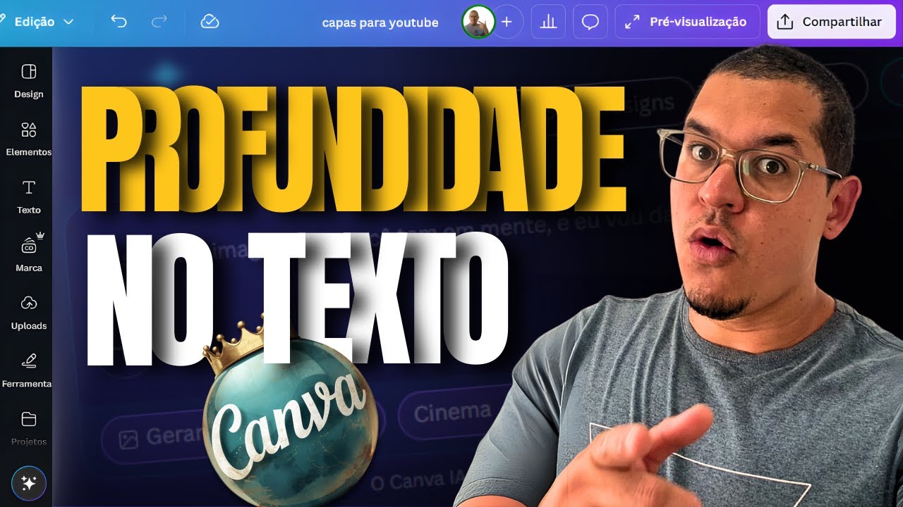 Como Fazer Texto em Profundidade no Canva – Efeito Profissional Passo a Passo
