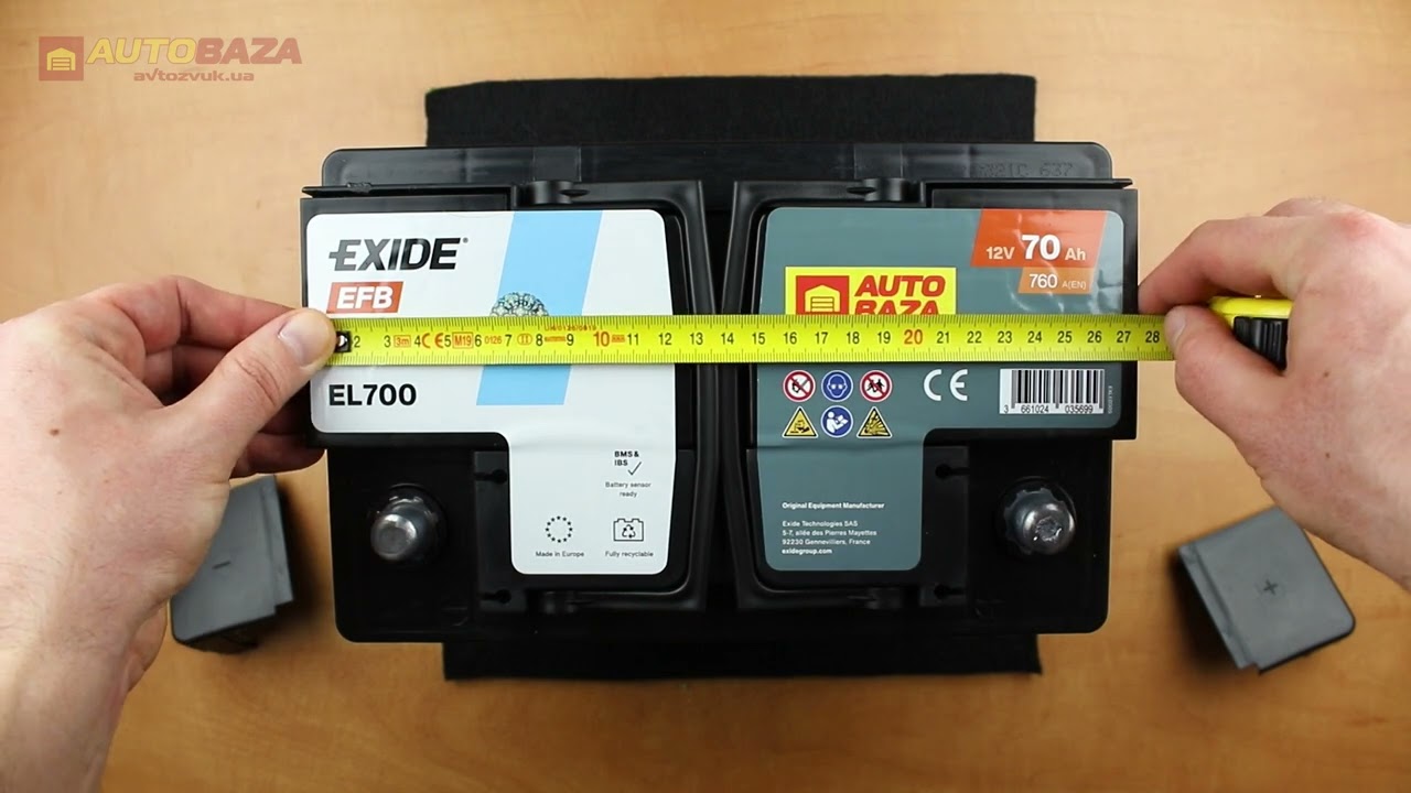 Автомобільний акумулятор EXIDE 6СТ-70 АзЕ EFB EL700