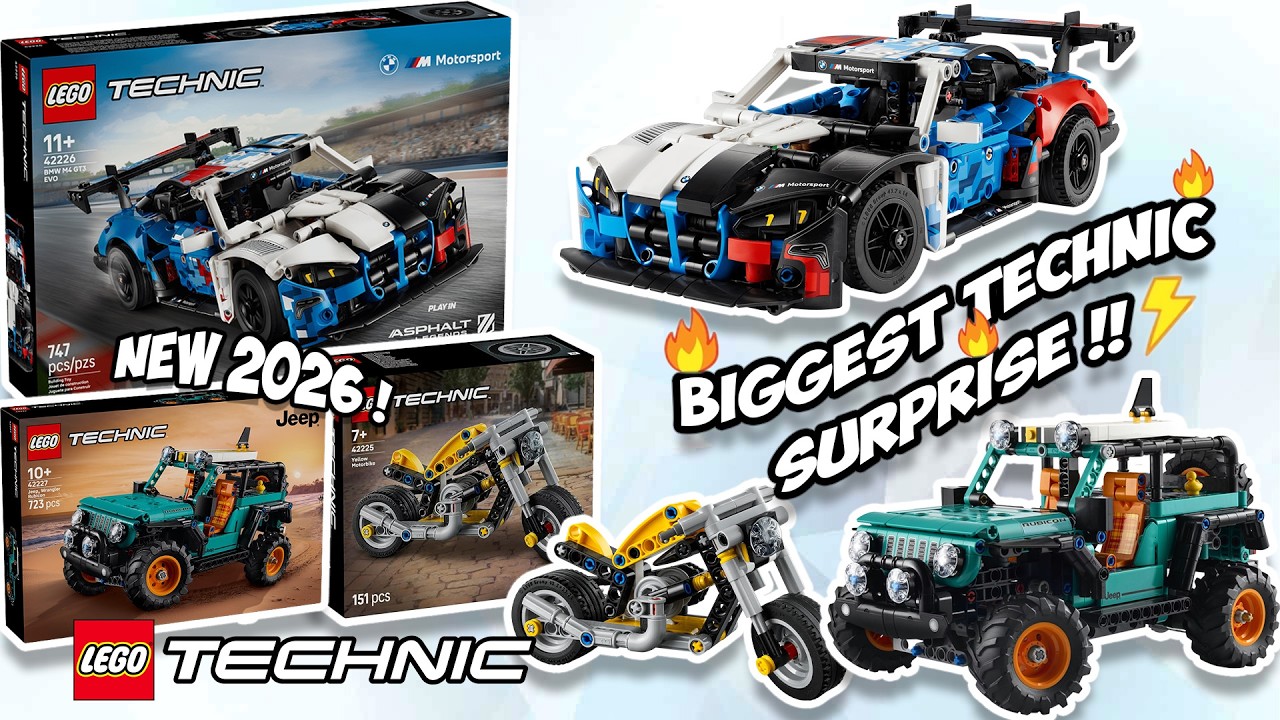 BMW, джип и мотоцикл?! LEGO Technic &mdash; это нечто! 🔥 Лучшая линейка автомобилей LEGO Technic 2026!