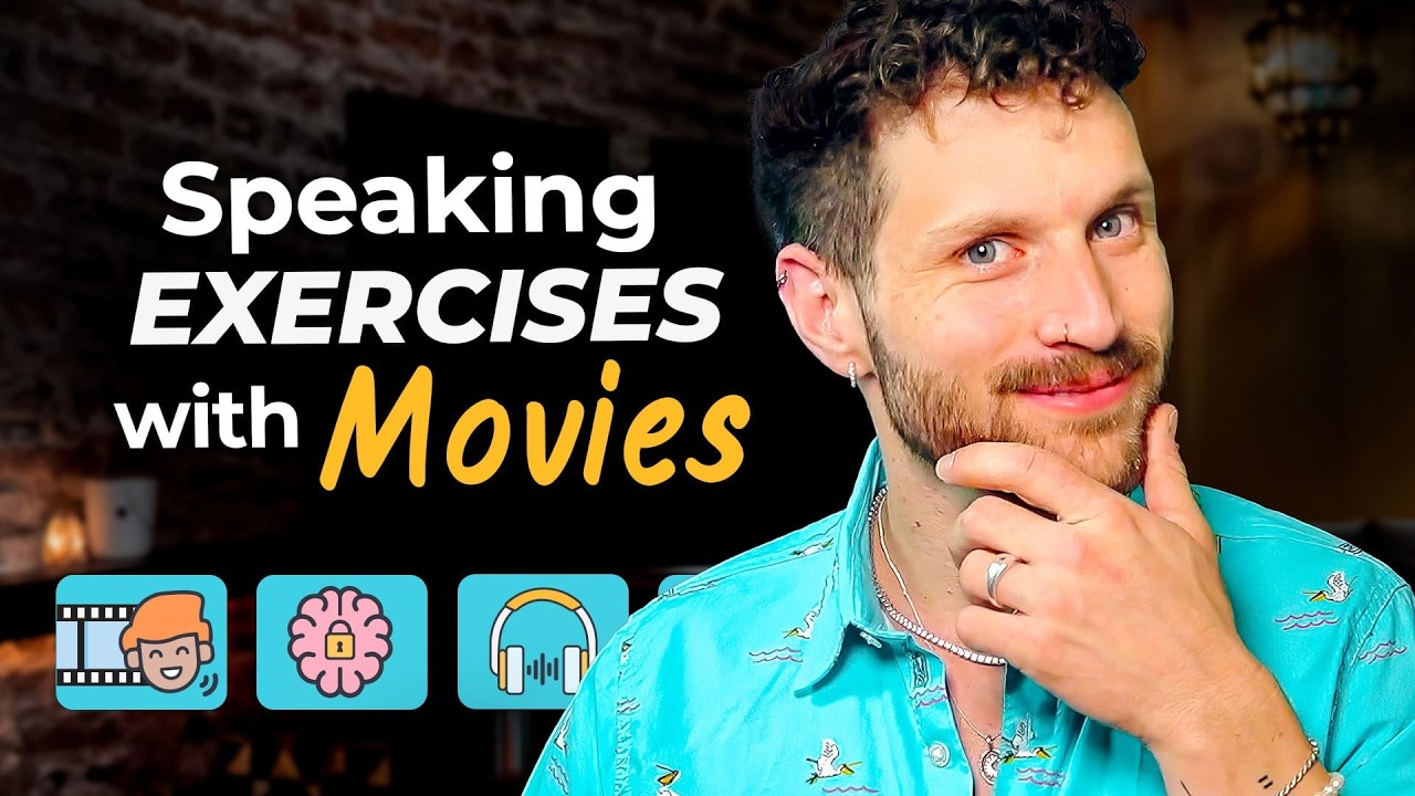 How to Practice SPEAKING English at Home, Alone (Using Movies)