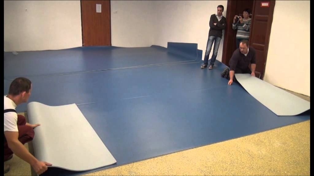 Semi-looslay installation of Graboplast sport floor coverings