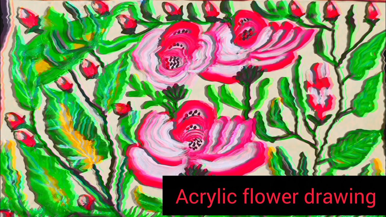 live Easy one stroke  flower painting ideas/Acrylic Step by Step/Easy Flowers drawing/o
