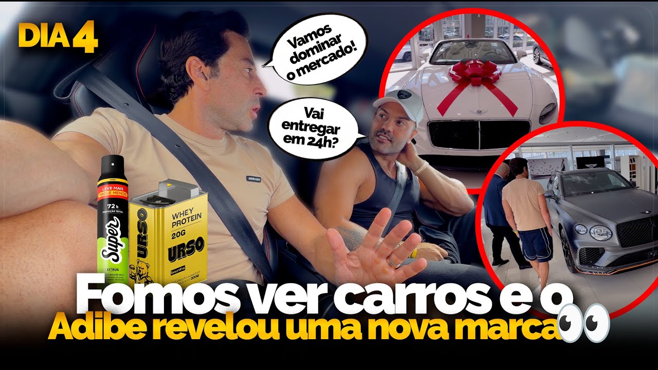FOMOS VER CARROS | ADIBE REVELOU DETALHES DA NOVA MARCA DE SUPLEMENTOS 👀