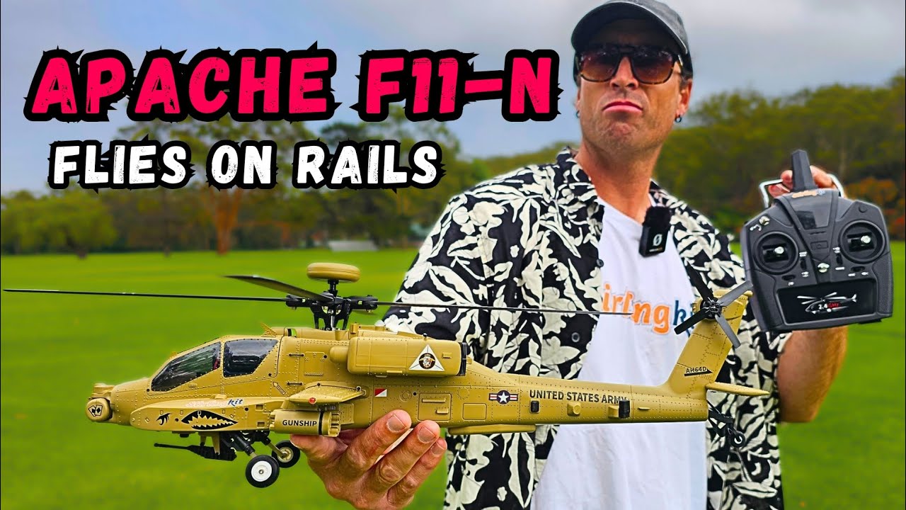 Flies like a Gps heli RTF Yu Xiang F11-N Apache Rc helicopter, optical flow engaged