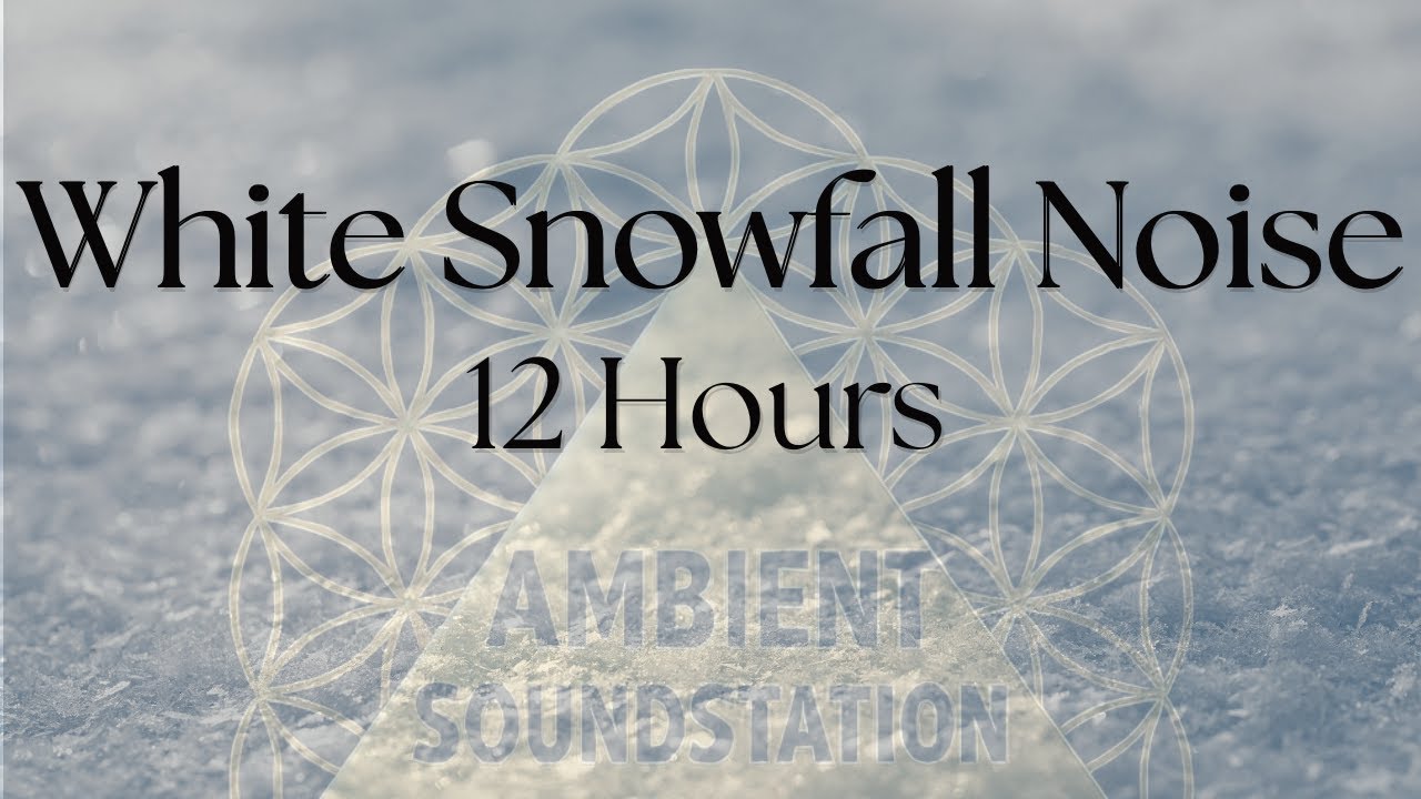 White Snowfall Noise | Calming Wind Sound for Deep Sleep, Study & Relaxation | 12-Hour Ambient Sound