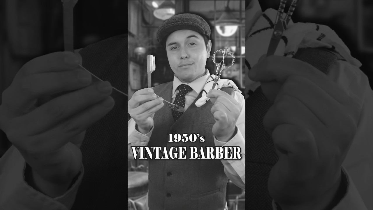 1950&rsquo;s Vintage Haircut & Shave 2! 💈 | #ASMR
