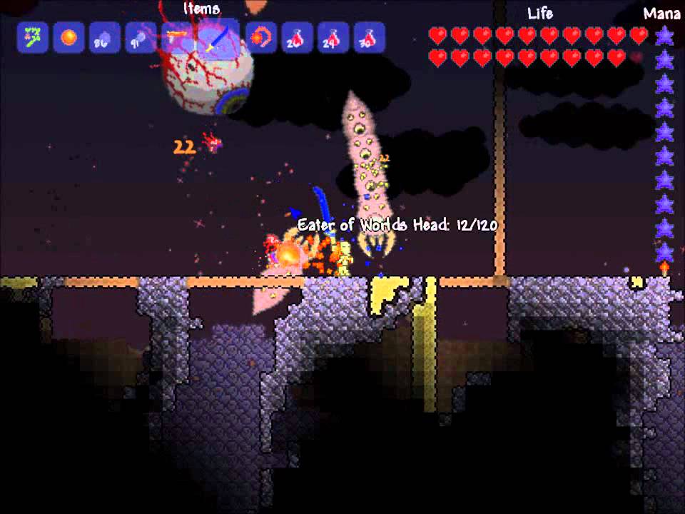 Terraria challenge: Double boss fight