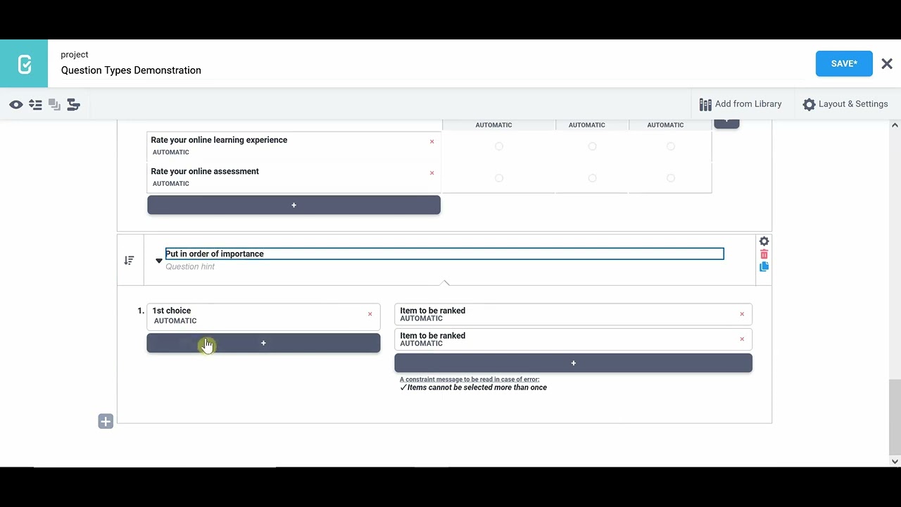 KoBo toolbox : Types of Questions and Appearance