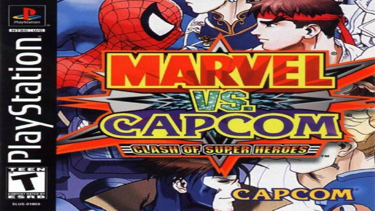 Marvel VS Capcom Clash of Super Heroes (PS1) Ryu Arcade Playthrough