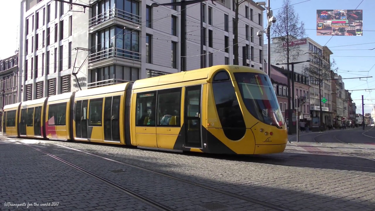 Alstom Citadis in Mulhouse Alsace France 4K video