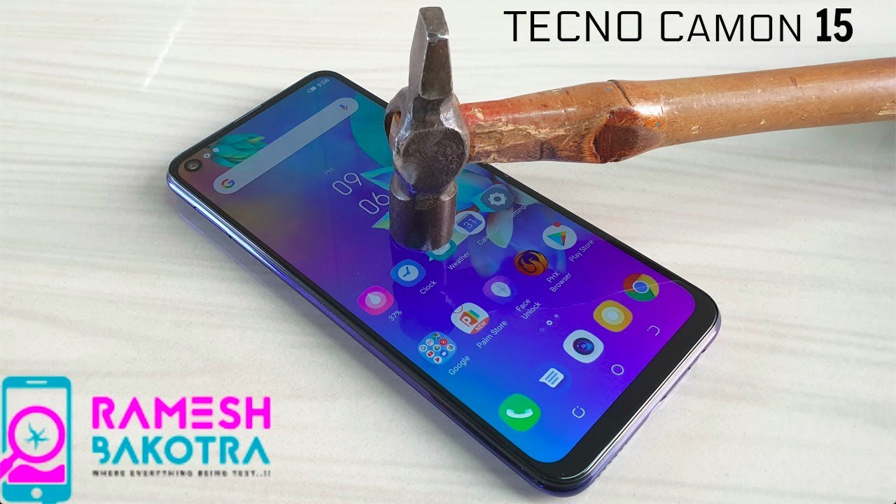Tecno Camon 15 Screen Scratch Test