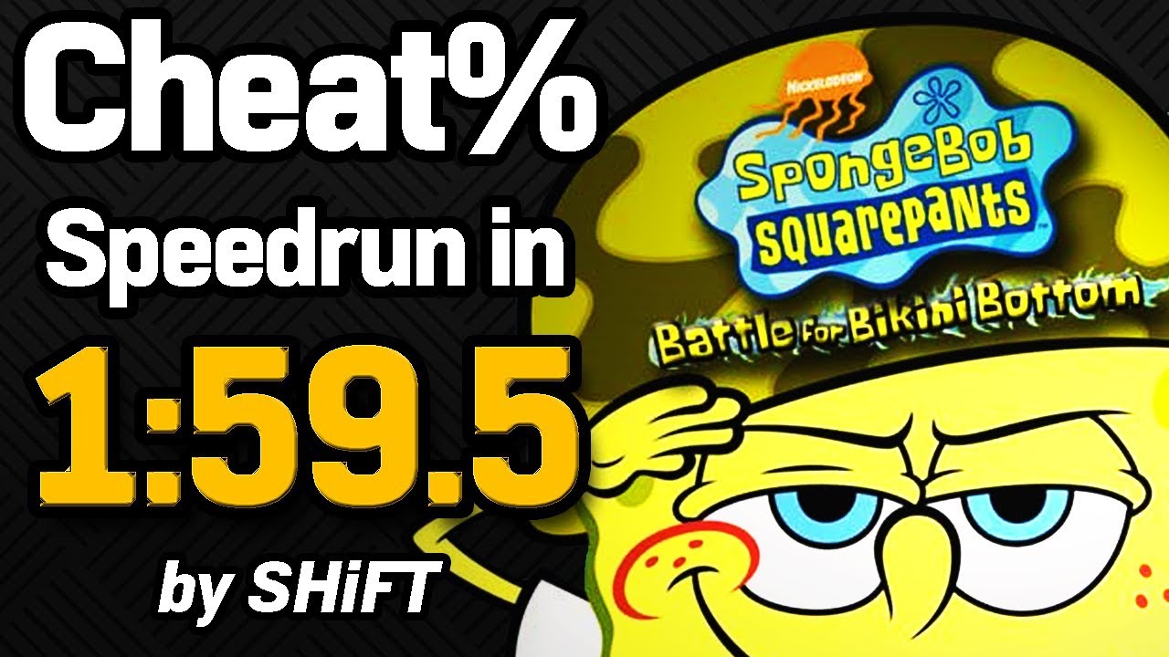 SpongeBob SquarePants: Battle for Bikini Bottom Cheat% Speedrun in 1:59.5 (WR on 7/23/2018)