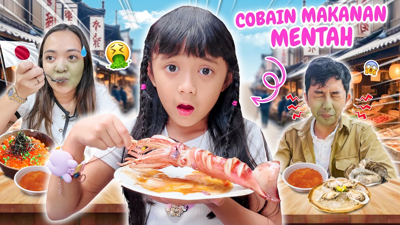 24 JAM SAMANTHA MAKAN DI JEPANG | SEMUA SEAFOOD YANG KITA MAKAN MASIH MENTAH ?!