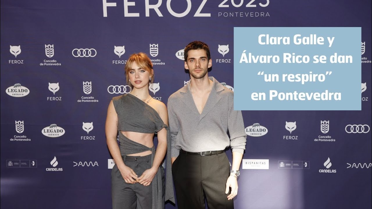 Clara Galle y Álvaro Rico, encantados de visitar Pontevedra por los Premios Feroz 2025