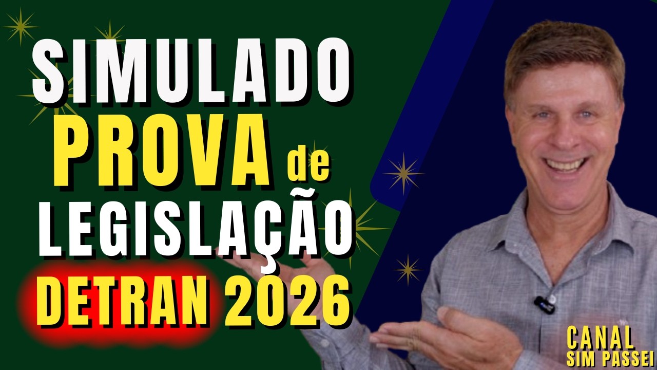 SIMULADO da PROVA OFICIAL do DETRAN 2026. Prova de Legislação do DETRAN.