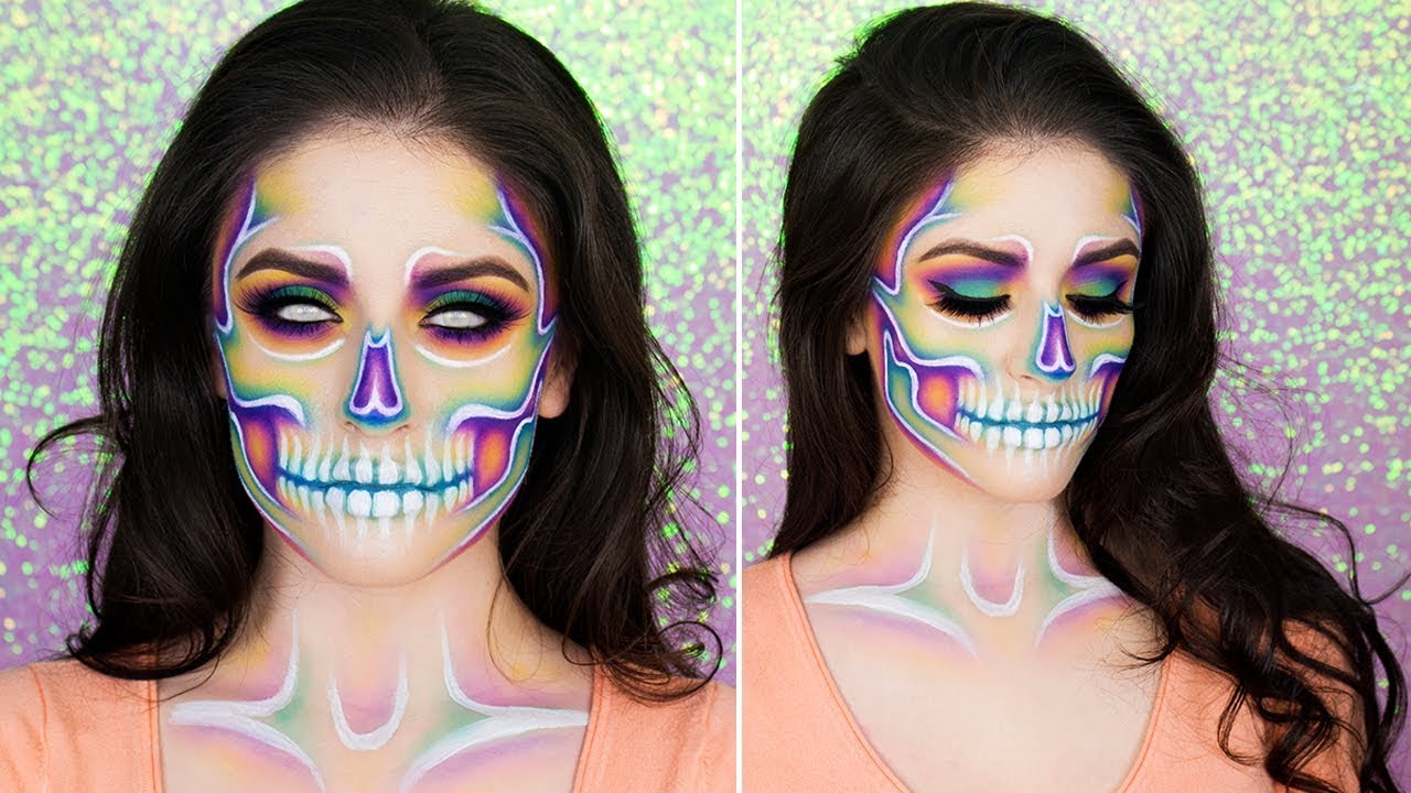 Pastel Rainbow Skull | Halloween Makeup Tutorial