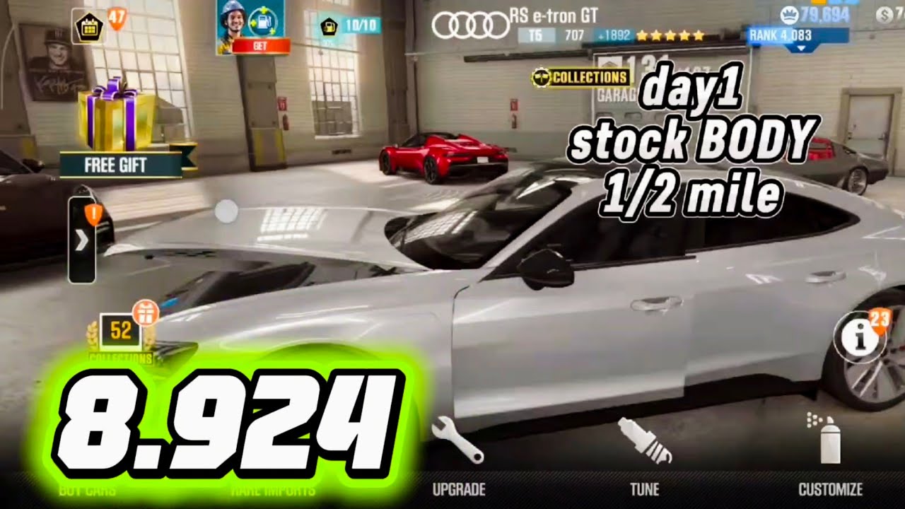CSR2 RS e tron GT - 8.924 | ❌BODY | DAY1 TOURNAMENT
